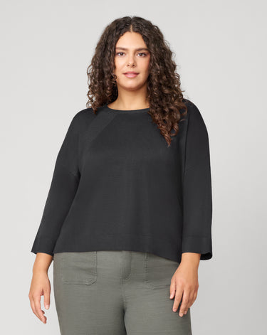 Button Back Rib Knit Sweater