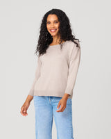 Button Back Rib Knit Sweater