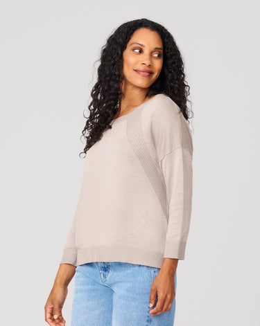 Button Back Rib Knit Sweater