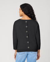 Button Back Rib Knit Sweater