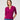 Ribbed Polo Half Sleeve Sweater Raspberry Radiance
