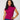 Ribbed Mockneck Cap Sleeve Sweater Raspberry Radiance