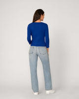 Textured Rib Crewneck Cardigan