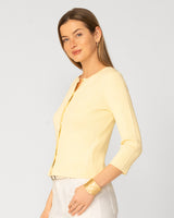 Textured Rib Crewneck Cardigan