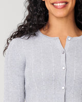 Textured Rib Crewneck Cardigan