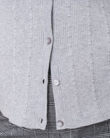 Textured Rib Crewneck Cardigan