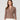 Textured Rib Crewneck Cardigan Taupe Gray
