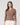 Textured Rib Crewneck Cardigan Taupe Gray