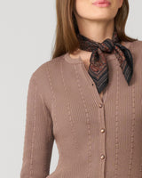 Textured Rib Crewneck Cardigan