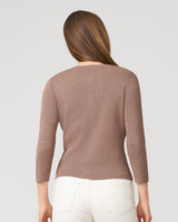 Textured Rib Crewneck Cardigan