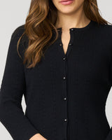 Textured Rib Crewneck Cardigan