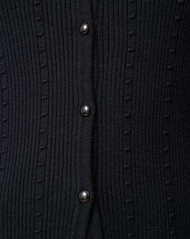 Textured Rib Crewneck Cardigan