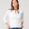 Textured Rib Crewneck Cardigan Snow White