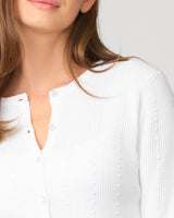 Textured Rib Crewneck Cardigan