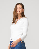 Textured Rib Crewneck Cardigan