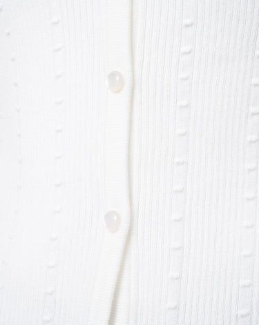 Textured Rib Crewneck Cardigan