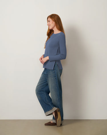 Textured Stitch Tunic Sweater