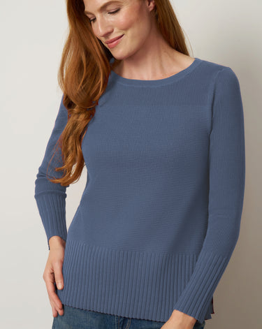 Textured Stitch Tunic Sweater