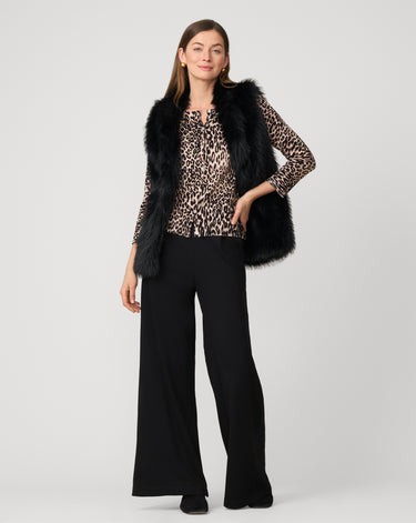 Leopard Crewneck Cardigan