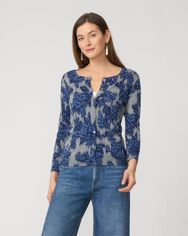 Floral Crewneck Cardigan