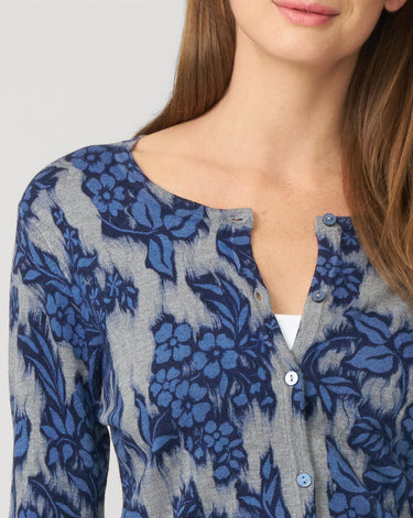 Floral Crewneck Cardigan
