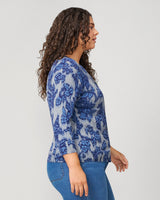 Floral Crewneck Cardigan