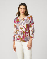 Floral Crewneck Cardigan Floral Blend