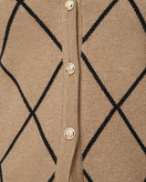 Argyle Crewneck Cardigan