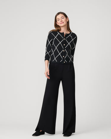 Argyle Crewneck Cardigan