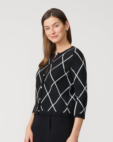 Argyle Crewneck Cardigan