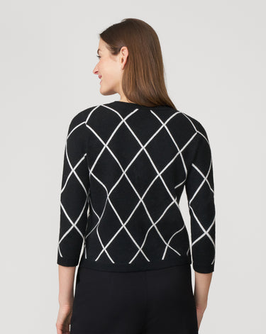 Argyle Crewneck Cardigan