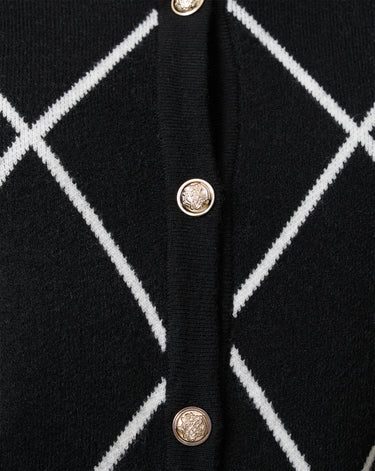 Argyle Crewneck Cardigan