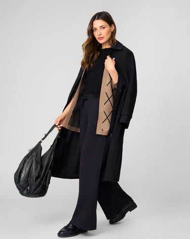 Open Front Argyle Cardigan