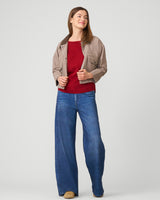 Apple Drop Shoulder Tunic Sweater