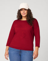 Apple Drop Shoulder Tunic Sweater