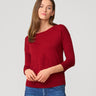 Apple Drop Shoulder Tunic Sweater