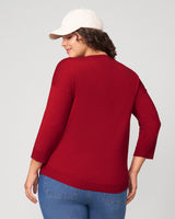 Apple Drop Shoulder Tunic Sweater