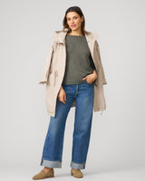 Apple Drop Shoulder Tunic Sweater