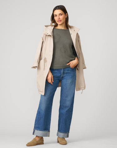 Apple Drop Shoulder Tunic Sweater