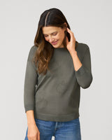 Apple Drop Shoulder Tunic Sweater