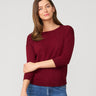 Wineglass Drop Shoulder Tunic Sweater