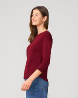 Wineglass Drop Shoulder Tunic Sweater
