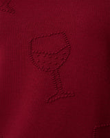 Wineglass Drop Shoulder Tunic Sweater