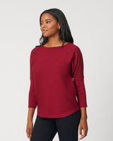 Ribbed Dolman Sweater with Hotfix Detail