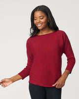 Ribbed Dolman Sweater with Hotfix Detail