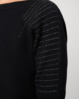Ribbed Dolman Sweater with Hotfix Detail