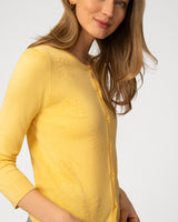 Sunflower Stitch Button Cardigan