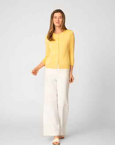 Sunflower Stitch Button Cardigan