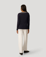 Varsity Trim V-Neck Sweater