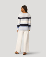 Texture Stripe V-Neck Sweater